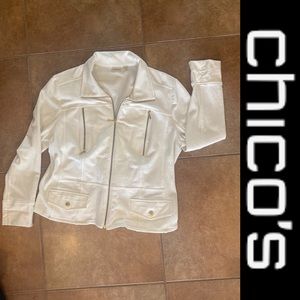 Chico’s Zenergy Jacket Cream Size 3
